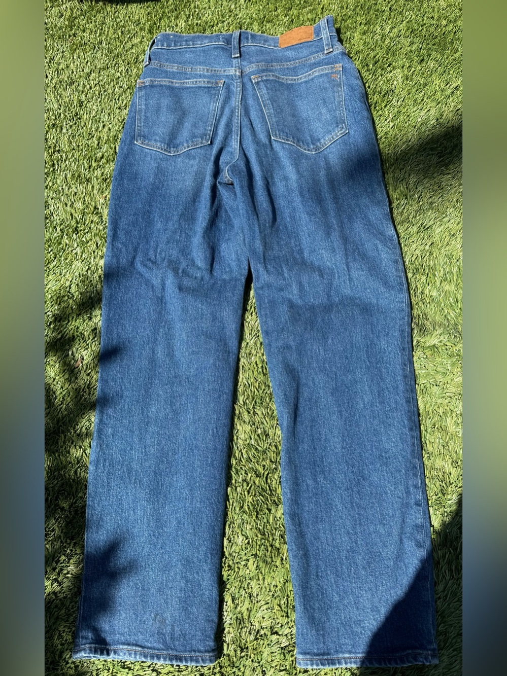 Madewell Straight Leg Jeans in Classic Blue Denim